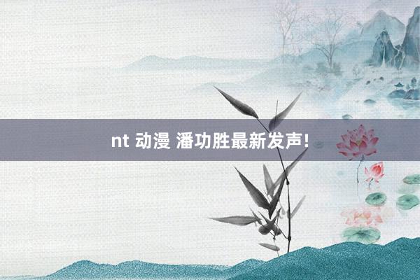 nt 动漫 潘功胜最新发声!